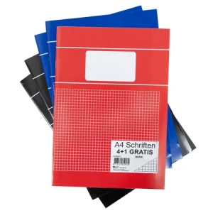 Schriften A4 ruit 5mm Basis kleuren