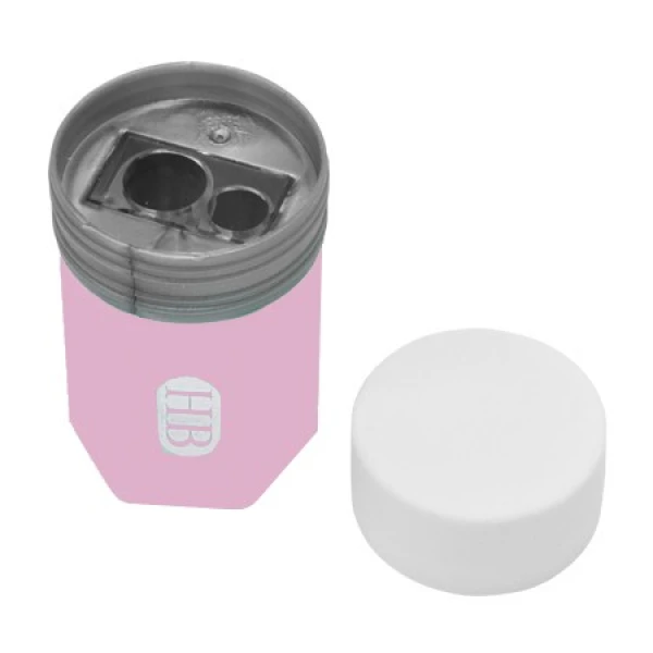 Gum+slijper combi Potlood roze
