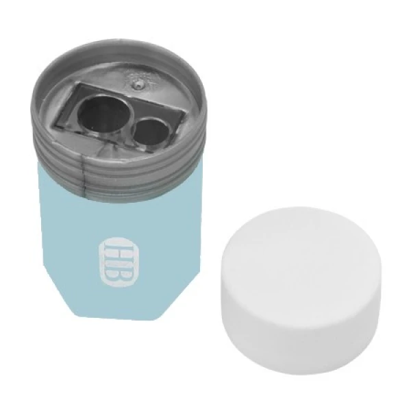 Gum+slijper combi Potlood blauw