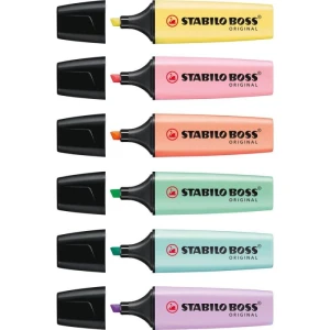 Stabilo Boss markeerstift pastel 6 stuks