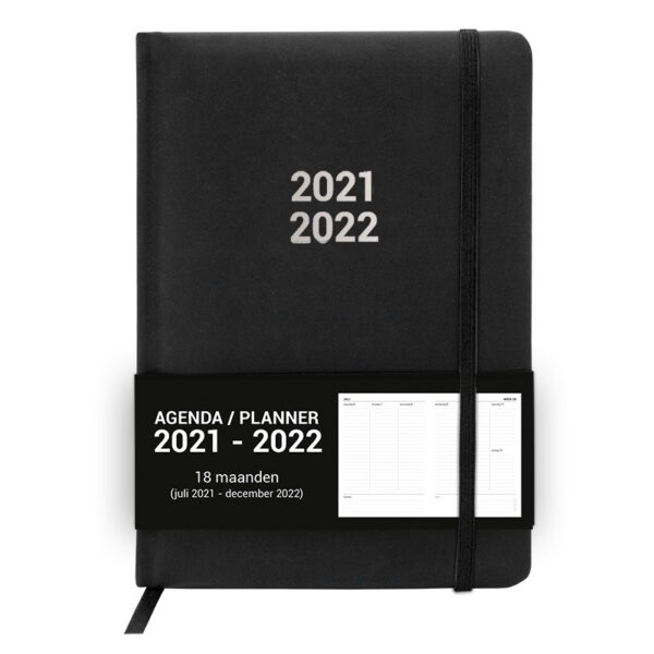Schoolagenda A5 Planner Black 2021 - 2022