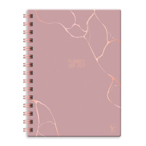 Planner 29x21cm spiraal Valo rose