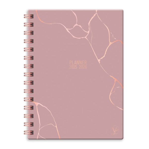 Planner 29x21cm spiraal Valo rose