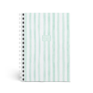 Planner 22x16cm spiraal STRIPES - Groen