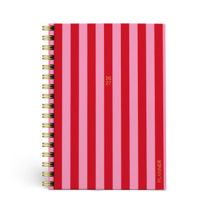 Planner 22x16cm spiraal PINK