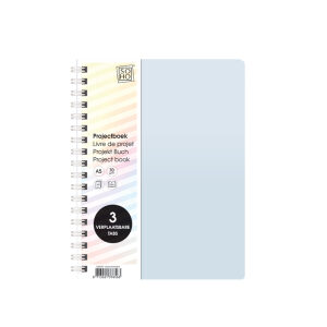 Projectboek A5 3tabs SOHO Pastel blauw
