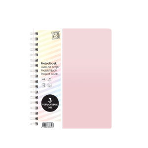 Projectboek A5 3tabs SOHO Pastel roze