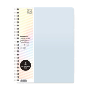 Projectboek A4 4tabs SOHO Pastel blauw