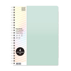 Projectboek A4 4tabs SOHO Pastel groen