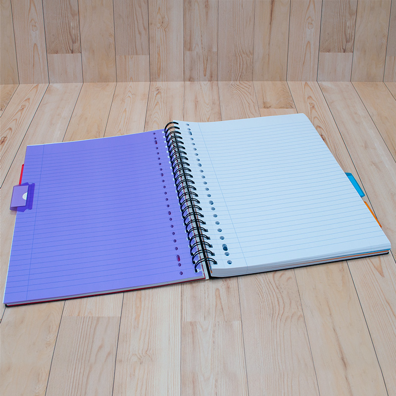 Collegeblok A4 lijn zwart