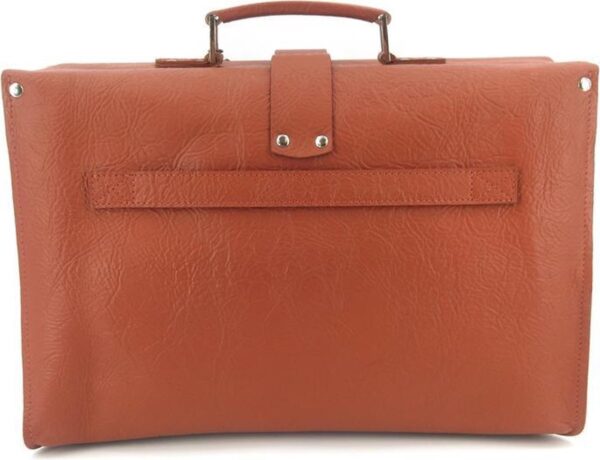Alassio leren Schooltas - Bruin