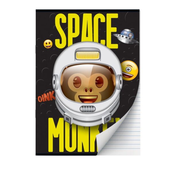 Schrift A4 lijn Emoji Space Monkey 2pak
