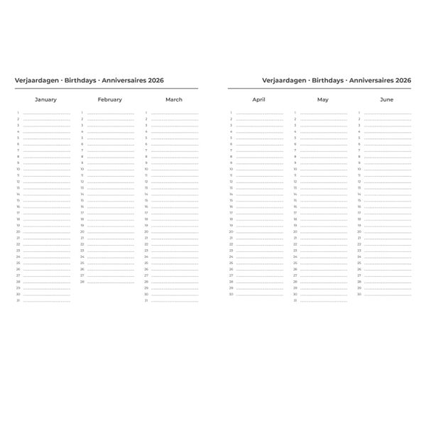 Schoolagenda A5 Garden Birds 18 mnd 2025-2026