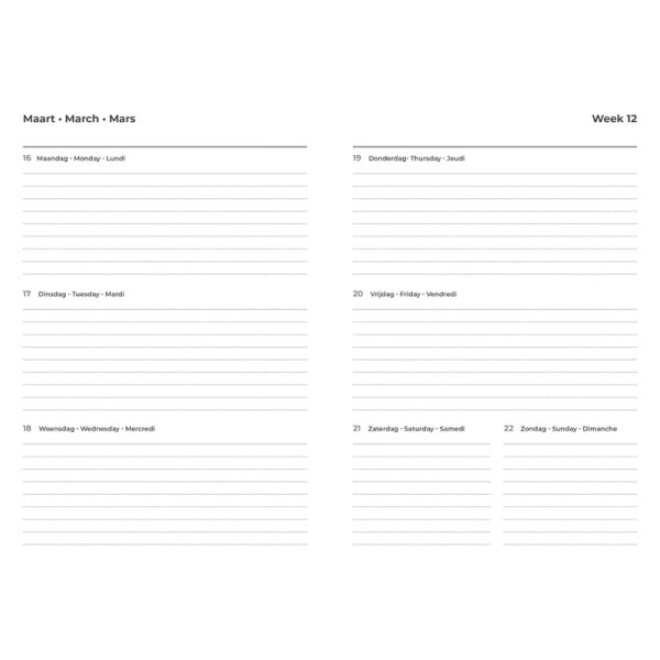 Schoolagenda A5 Garden Birds 18 mnd 2025-2026