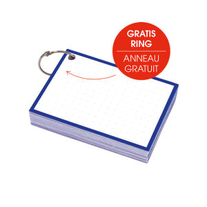 Flashcards A7 dots Blauw 50 stuks