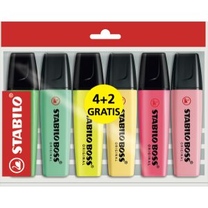 Stabilo Boss Neon Pastel 6 stuks