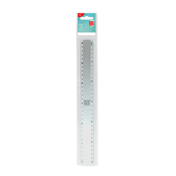 Liniaal 30cm aluminium