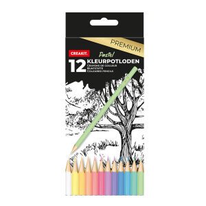 Creakit Kleurpotloden pastel 12 stuks PREMIUM