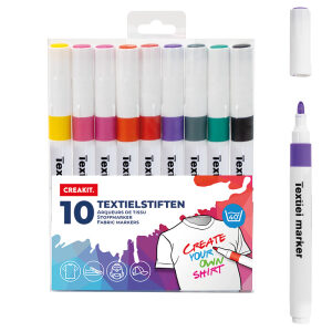 Textielmarkers 10 stuks ALLROUND