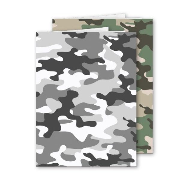 Schrift A4 ruit Camouflage 2 stuks