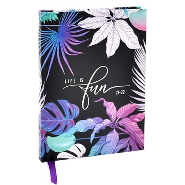 Schoolagenda A5 Tropical Zwart 2021- 2022