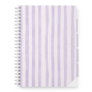 Collegeblok 23r A4 tabs STRIPES - Paars