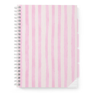 Collegeblok 23r A4 tabs STRIPES - Roze