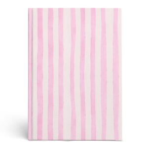 Hardekaft schrift A4 lijn STRIPES - Roze