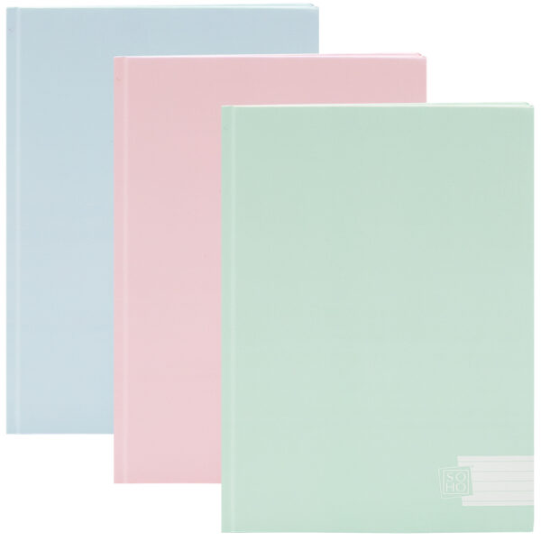 Schrift harde kaft A4 lijn SOHO Pastel groen