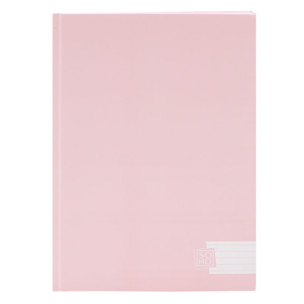 Schrift harde kaft A4 lijn SOHO Pastel roze