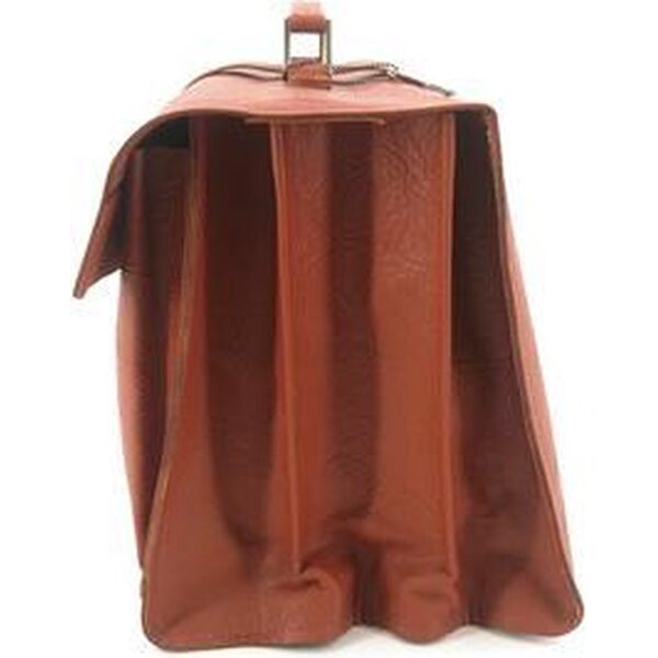 Alassio leren Schooltas - Bruin