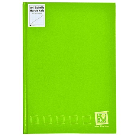 Dummyboek A4 harde kaft blanco vellen lime groen