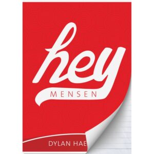 Schrift A4 lijn Dylan Haegens HEY rood