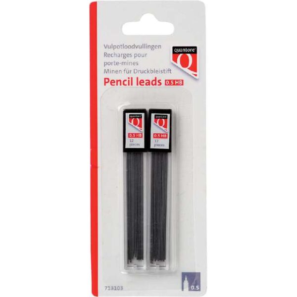 Vulpotlood vulling (Potloodstift) HB 0.5mm 24 stuks