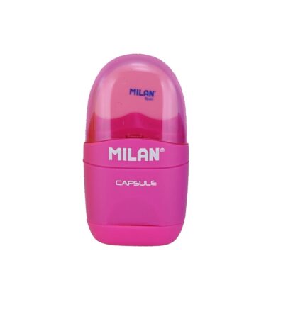 Puntenslijper met gum Milan roze - Schoolzz webshop voor al je schoolspullen!