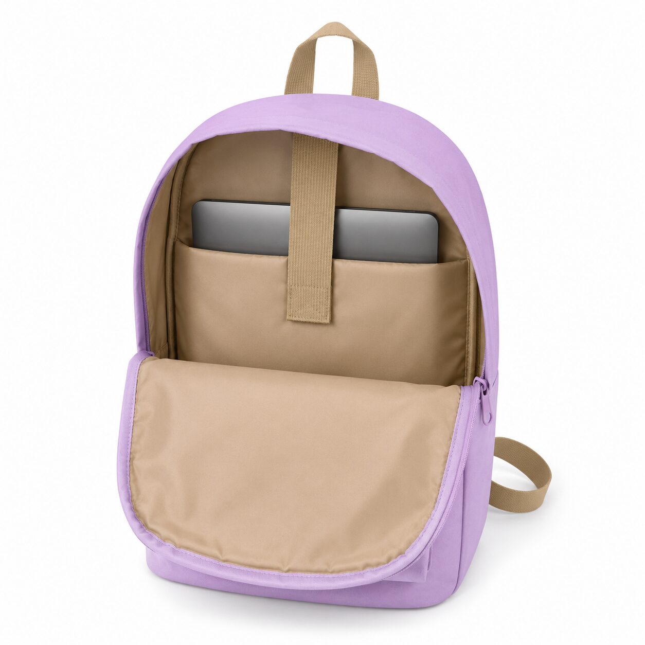 Rugzak Basics met laptopvak lila