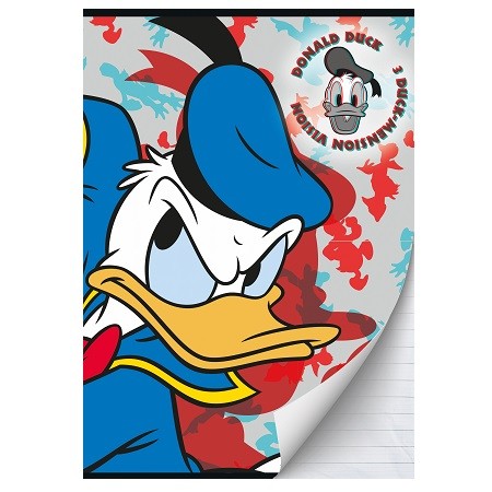 Schrift A4 lijn Donald Duck