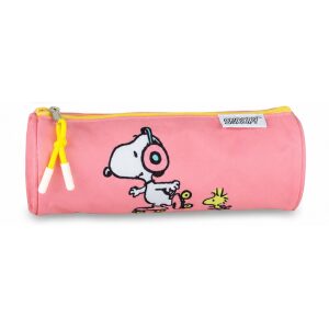 Etui Snoopy rond roze