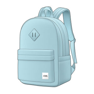 Rugzak Basics met laptopvak Pastel Blauw