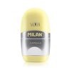 Puntenslijper met gum Milan pastel geel