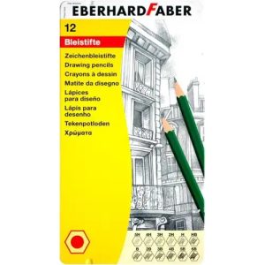 Eberhard Faber grafietpotloden - bliketui - 12 hardtegraden