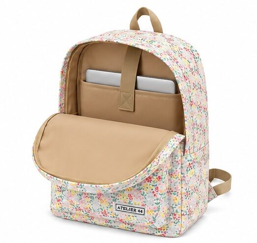 Rugzak Basics met laptopvak Sweet Pastel miniflower