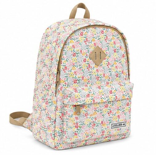 Rugzak Basics met laptopvak Sweet Pastel miniflower