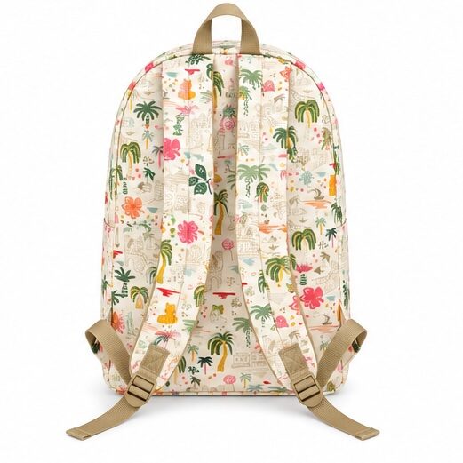 Rugzak Basics met laptopvak Leopard Glam palmtree