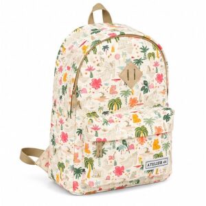 Rugzak Basics met laptopvak Leopard Glam palmtree