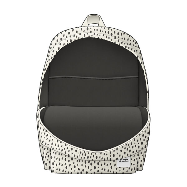 Rugzak Basics met laptopvak Dots wit/zwart