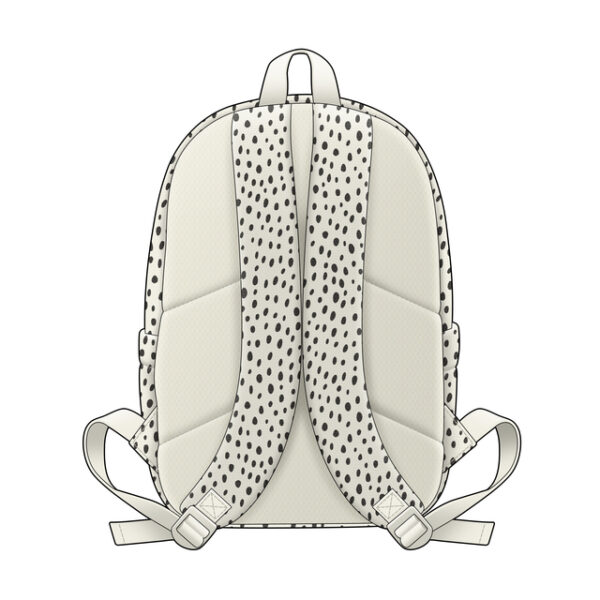 Rugzak Basics met laptopvak Dots wit/zwart