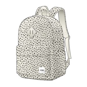 Rugzak Basics met laptopvak Dots wit/zwart