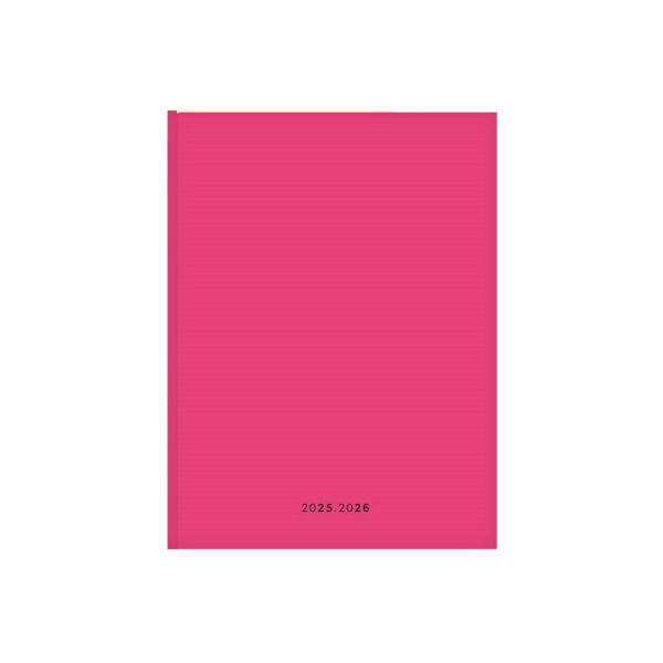 Schoolagenda A5 Happy Color Roze 2025 - 2026