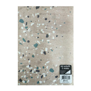 Schrift A4 Ruit 10mm Terrazzo 2 stuks
